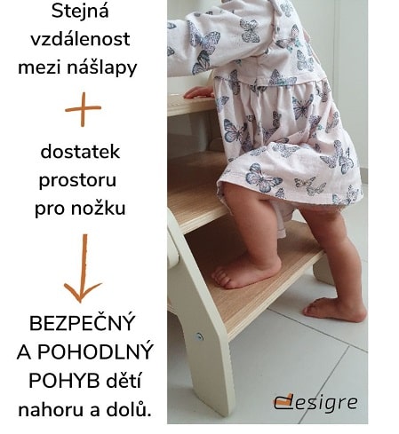 schůdky pro děti Desigre - bezpečnost