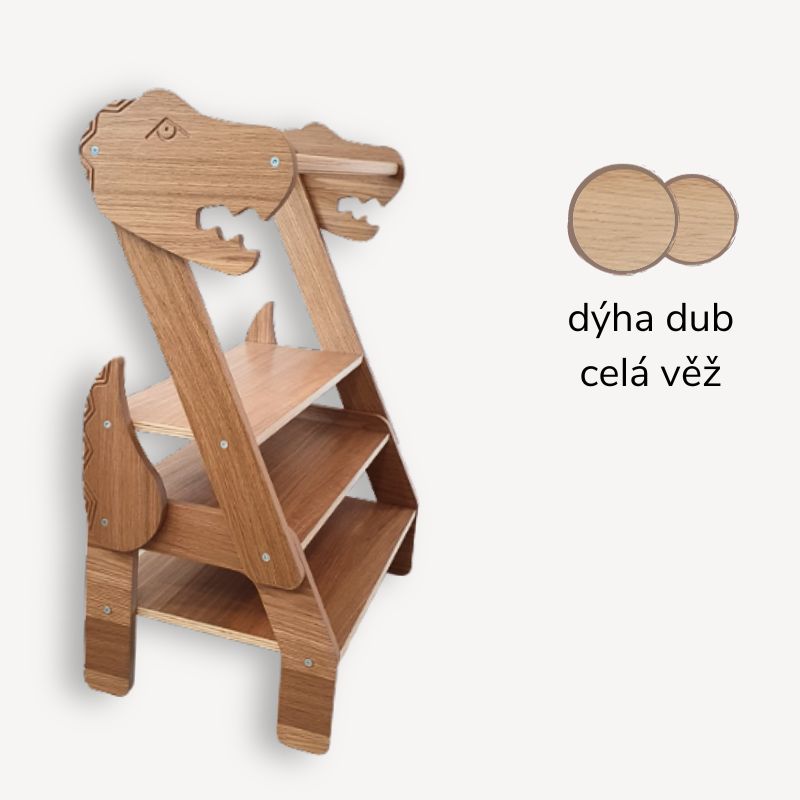 Učicí věž pro dvojčata 2v1 Dinosaurus