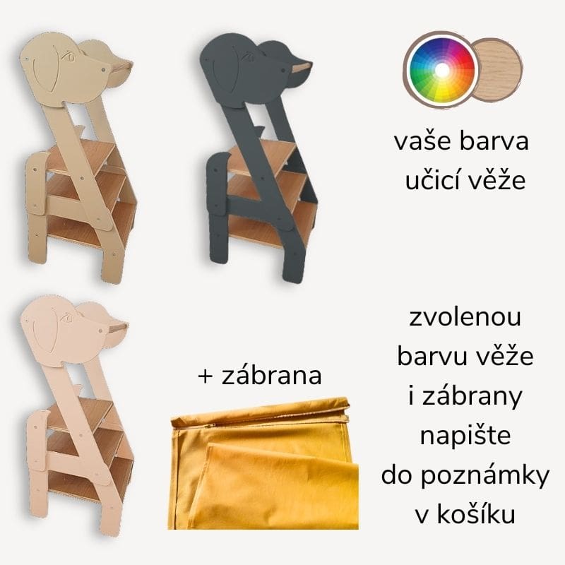 Učicí věž 3v1 Pes - se zábranou pro nejmenší