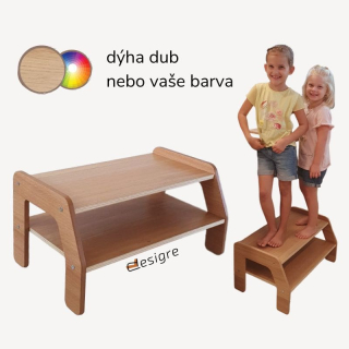 Dřevěná stolička ✩ barevná stolička ➙ pro dva