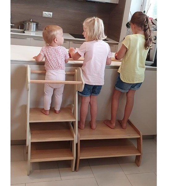 Schůdky do kuchyně pro děti - ergonomie