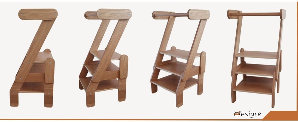učící věž 2v1 minimalistic pohledy