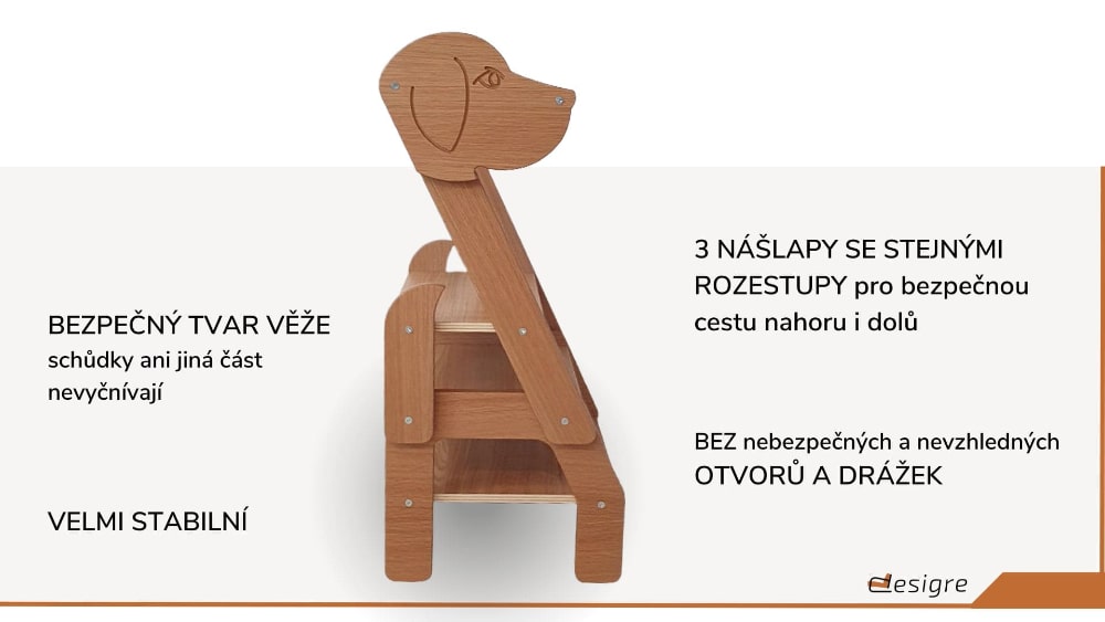 učicí věž 2v1 pes hlavní přednosti
